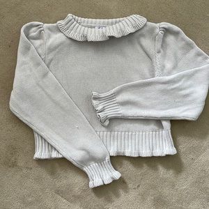 525 Frilly Cropped Turtleneck